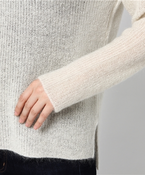 22 OCTOBRE（ヴァンドゥ－オクトーブル）の「モヘアラメニット（ニット/セーター・レディース・ブルー/ホワイト/ピンク・2）」の8枚目の写真