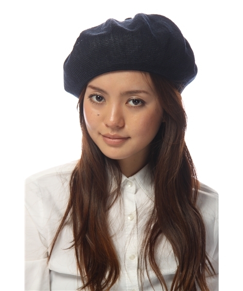 BEAMS BOY（ビームスボーイ）の「BEAMS BOY / タックボタンベレーSS（ハンチング/ベレー帽・レディース・グレー/ブラック/ベージュ/ネイビー・ONE SIZE）」の4枚目の写真