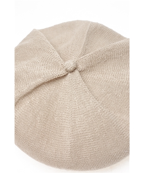 BEAMS BOY（ビームスボーイ）の「BEAMS BOY / タックボタンベレーSS（ハンチング/ベレー帽・レディース・グレー/ブラック/ベージュ/ネイビー・ONE SIZE）」の6枚目の写真