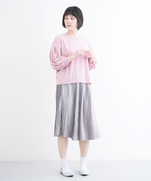 MERLOT（メルロー）の「パフ袖トップス　4660（Tシャツ/カットソー・レディース・イエロー/ピンク/ブラック/オフホワイト・FREE）」の10枚目の写真