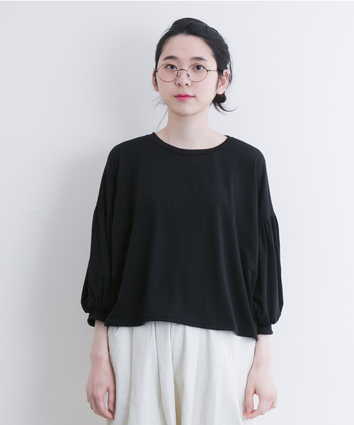 MERLOT（メルロー）の「パフ袖トップス　4660（Tシャツ/カットソー・レディース・イエロー/ピンク/ブラック/オフホワイト・FREE）」の17枚目の写真