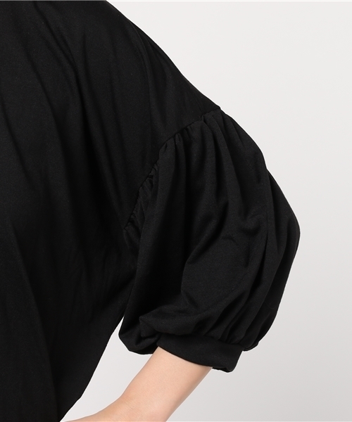 MERLOT（メルロー）の「パフ袖トップス　4660（Tシャツ/カットソー・レディース・イエロー/ピンク/ブラック/オフホワイト・FREE）」の9枚目の写真