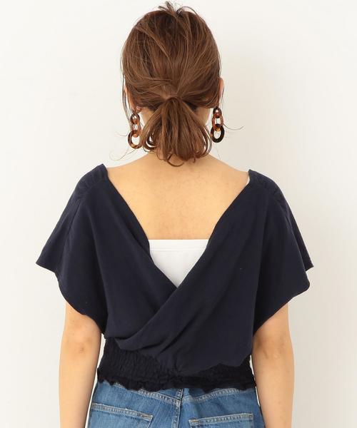 Another Edition（アナザーエディション）の「ロゴプリントカシュクール ◆（Tシャツ/カットソー・レディース・ネイビー/ライトブルー/オレンジ・フリー）」の4枚目の写真