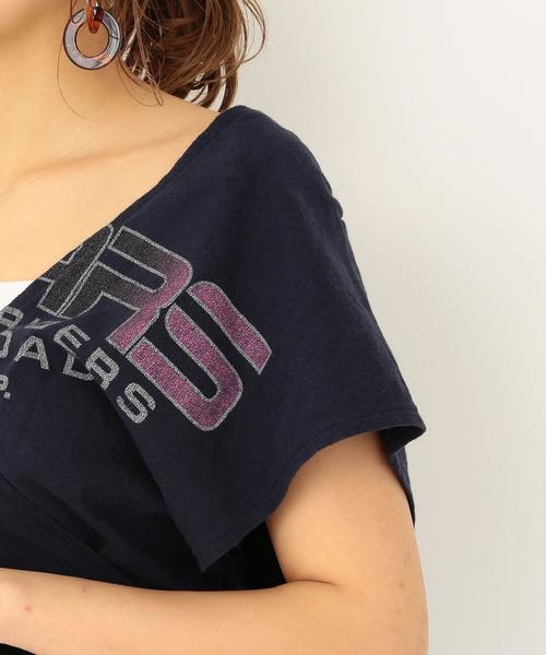 Another Edition（アナザーエディション）の「ロゴプリントカシュクール ◆（Tシャツ/カットソー・レディース・ネイビー/ライトブルー/オレンジ・フリー）」の19枚目の写真