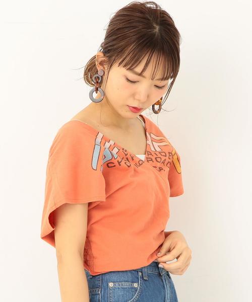 Another Edition（アナザーエディション）の「ロゴプリントカシュクール ◆（Tシャツ/カットソー・レディース・ネイビー/ライトブルー/オレンジ・フリー）」の16枚目の写真
