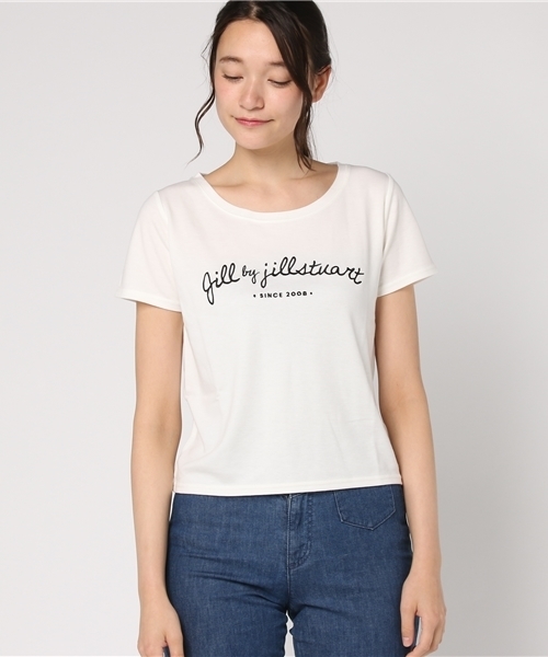 JILL by JILL STUART（ジルバイジルスチュアート）の「RIBBON LOGO（Tシャツ/カットソー・レディース・ホワイト/ベージュ/グレー系その他・FREE）」の4枚目の写真