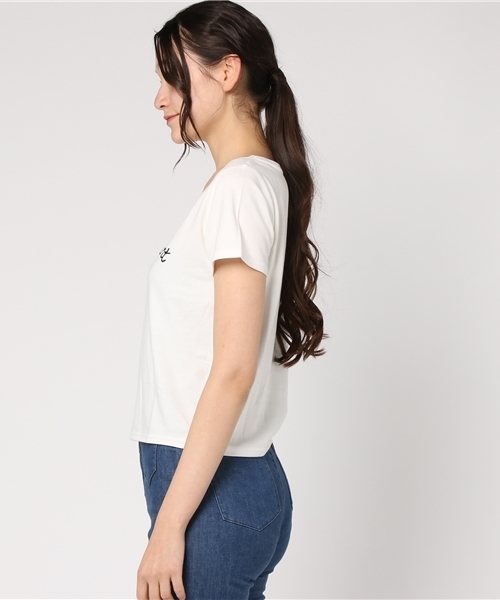 JILL by JILL STUART（ジルバイジルスチュアート）の「RIBBON LOGO（Tシャツ/カットソー・レディース・ホワイト/ベージュ/グレー系その他・FREE）」の5枚目の写真