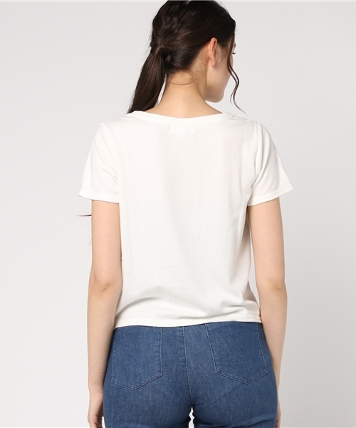 JILL by JILL STUART（ジルバイジルスチュアート）の「RIBBON LOGO（Tシャツ/カットソー・レディース・ホワイト/ベージュ/グレー系その他・FREE）」の6枚目の写真