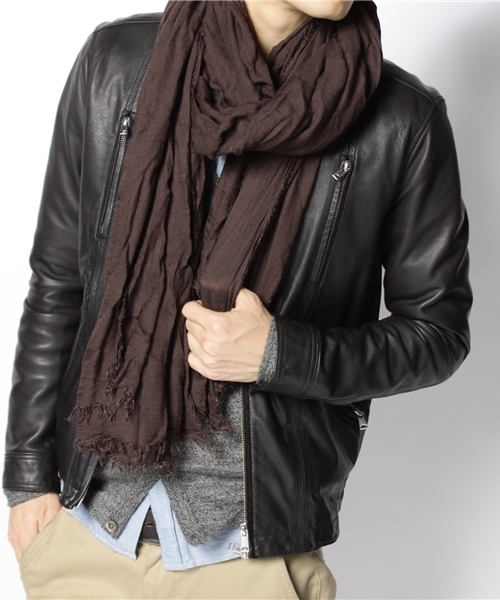 ESTNATION（エストネーション）の「Faliero Sarti ストール（ストール/ショール・メンズ・ブラック/ブラウン/ネイビー・FREE）」の6枚目の写真