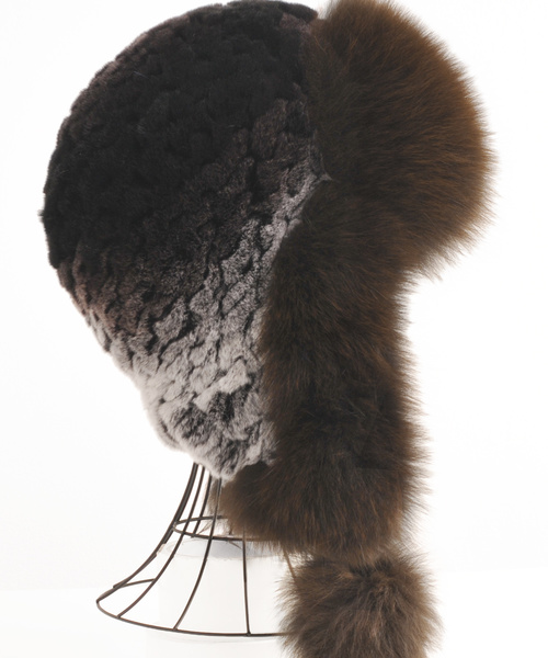 新品ロイヤルチエ　レッキスファー帽子 レッキスファーメーテル帽子（ニットキャップ/ビーニー