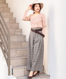 RIVE DROITE | サキソニーグレンチェックワイドパンツ(その他パンツ)