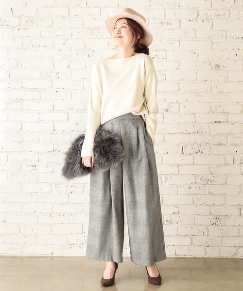 RIVE DROITE（リヴドロワ）の「サキソニーグレンチェックワイドパンツ（その他パンツ・レディース・ブラック/レッド/イエロー・FREE）」の2枚目の写真