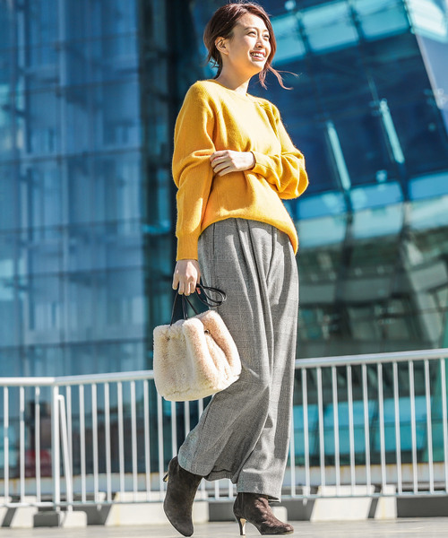 RIVE DROITE（リヴドロワ）の「サキソニーグレンチェックワイドパンツ（その他パンツ・レディース・ブラック/レッド/イエロー・FREE）」の13枚目の写真