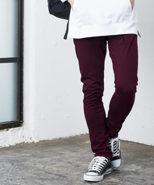 WEGO（ウィゴー）の「WEGO/ワンダーシェイプスキニーパンツ（チノパンツ・メンズ・ブラック/ベージュ/ワイン・SMALL/MEDIUM/LARGE）」の3枚目の写真