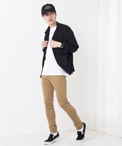 WEGO（ウィゴー）の「WEGO/ワンダーシェイプスキニーパンツ（チノパンツ・メンズ・ブラック/ベージュ/ワイン・SMALL/MEDIUM/LARGE）」の11枚目の写真