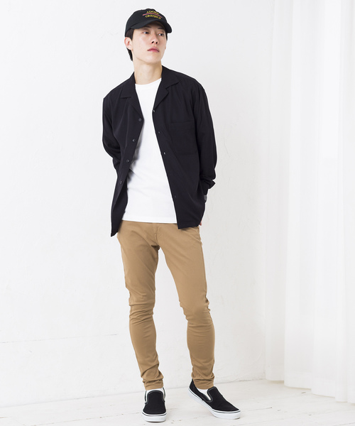 WEGO（ウィゴー）の「WEGO/ワンダーシェイプスキニーパンツ（チノパンツ・メンズ・ブラック/ベージュ/ワイン・SMALL/MEDIUM/LARGE）」の13枚目の写真