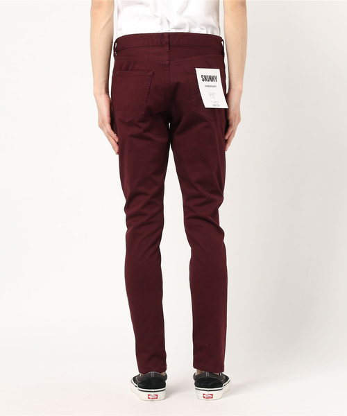 WEGO（ウィゴー）の「WEGO/ワンダーシェイプスキニーパンツ（チノパンツ・メンズ・ブラック/ベージュ/ワイン・SMALL/MEDIUM/LARGE）」の5枚目の写真