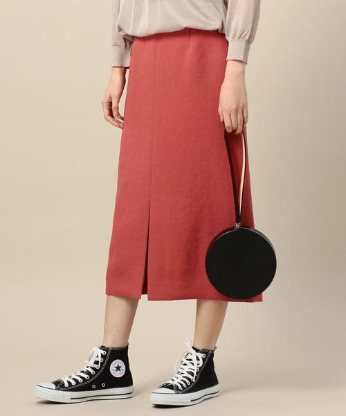 BEAUTY&YOUTH UNITED ARROWS(ビューティーアンドユースユナイテッドアローズ)の「BY スリットミドルタイトスカート -手洗い可能- o(スカート・レディース・ベージュ/ブラック/レッド・SMALL/MEDIUM)」の1枚目の写真