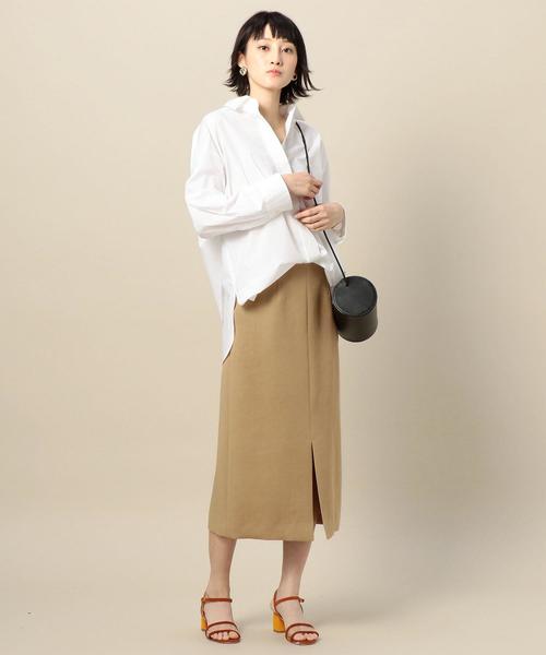 BEAUTY&YOUTH UNITED ARROWS(ビューティーアンドユースユナイテッドアローズ)の「BY スリットミドルタイトスカート -手洗い可能- o(スカート・レディース・ベージュ/ブラック/レッド・SMALL/MEDIUM)」の4枚目の写真