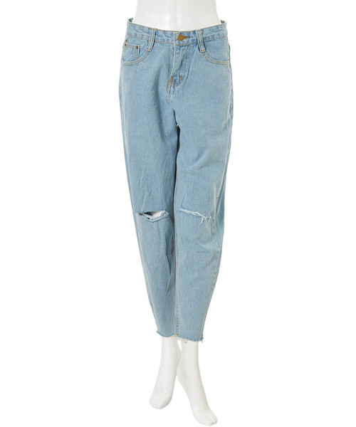 fifth(フィフス)の「カットオフダメージデザインデニム(デニムパンツ・レディース・ブルー/サックスブルー・SMALL/MEDIUM)」の9枚目の写真