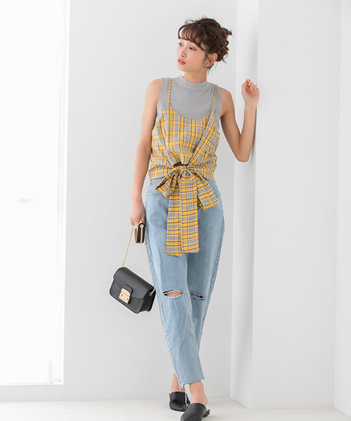 fifth(フィフス)の「カットオフダメージデザインデニム(デニムパンツ・レディース・ブルー/サックスブルー・SMALL/MEDIUM)」の15枚目の写真