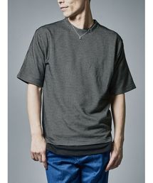 【REGIEVO】ボックス型ビッグシルエット半袖ニットソーTシャツ ユニセックス