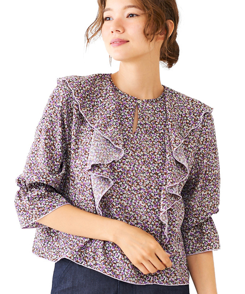 flower（フラワー）の「フラワーイングメドゥブラウス（シャツ/ブラウス・レディース・パープル/ピンク・FREE）」の2枚目の写真