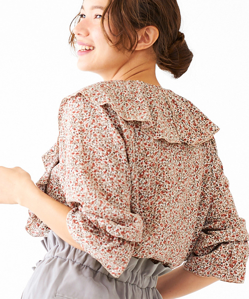 flower（フラワー）の「フラワーイングメドゥブラウス（シャツ/ブラウス・レディース・パープル/ピンク・FREE）」の3枚目の写真