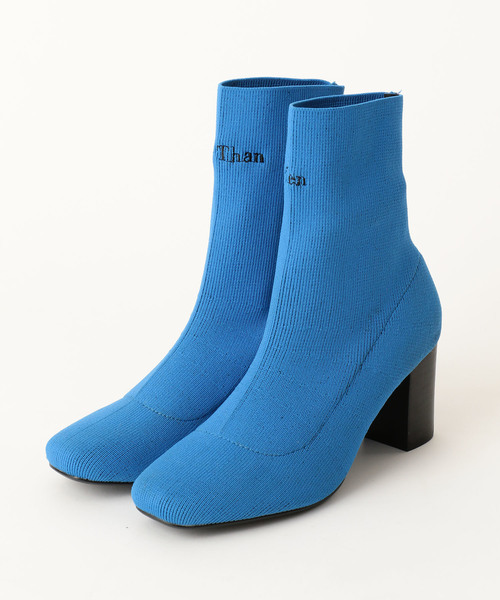 NINE（ナイン）の「ソックスニットブーツ（ブーツ・レディース・ブラック/オレンジ/ブルー・S/M/L）」の2枚目の写真
