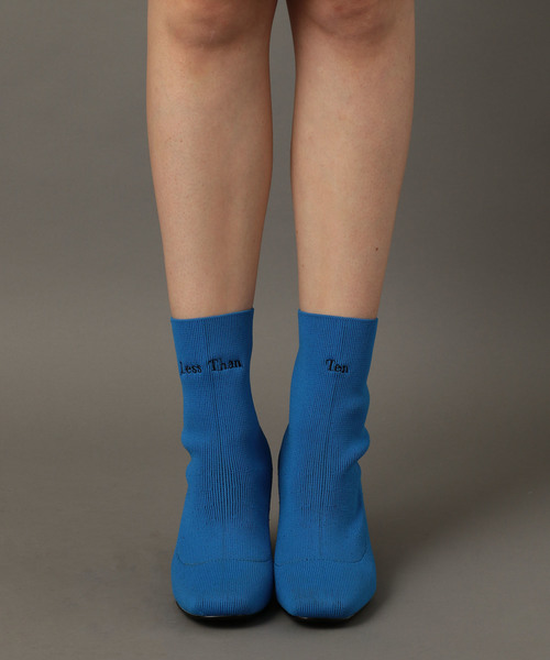 NINE（ナイン）の「ソックスニットブーツ（ブーツ・レディース・ブラック/オレンジ/ブルー・S/M/L）」の6枚目の写真