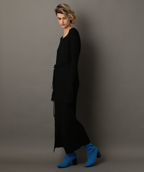 NINE（ナイン）の「ソックスニットブーツ（ブーツ・レディース・ブラック/オレンジ/ブルー・S/M/L）」の16枚目の写真