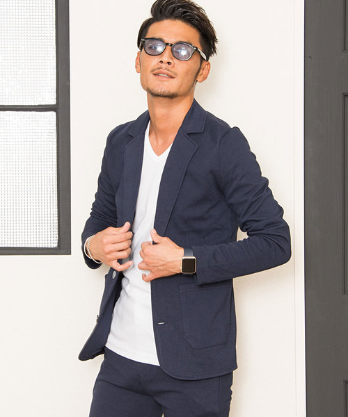 Vicci(ビッチ)の「『vicci/ヴィッチ』カルゼテーラードジャケット&パンツ【上下セットアップ】(セットアップ・メンズ・ブラック/チャコール/ネイビー/グレー・M/L/XL)」の16枚目の写真