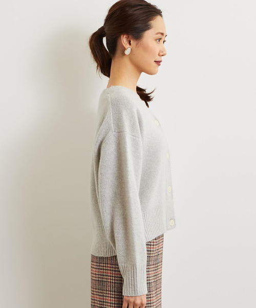 green label relaxing（グリーンレーベルリラクシング）の「FM テンジク ワイド カーディガン ◆（カーディガン/ボレロ・レディース・ライトグレー/ネイビー/ターコイズブルー・FREE）」の6枚目の写真