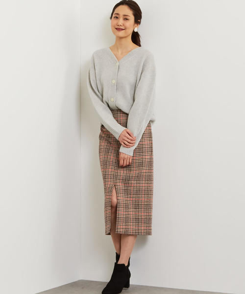 green label relaxing（グリーンレーベルリラクシング）の「FM テンジク ワイド カーディガン ◆（カーディガン/ボレロ・レディース・ライトグレー/ネイビー/ターコイズブルー・FREE）」の7枚目の写真