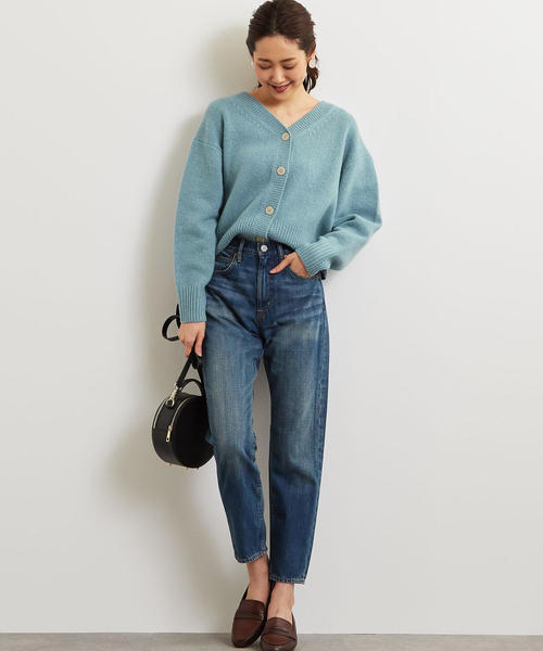 green label relaxing（グリーンレーベルリラクシング）の「FM テンジク ワイド カーディガン ◆（カーディガン/ボレロ・レディース・ライトグレー/ネイビー/ターコイズブルー・FREE）」の11枚目の写真