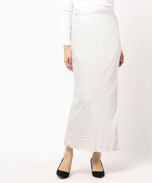 LOWRYS FARM(ローリーズファーム)の「マットサテンロングスカート 814885(スカート・レディース・ブラック/ネイビー/グレー・MEDIUM/LARGE)」の8枚目の写真