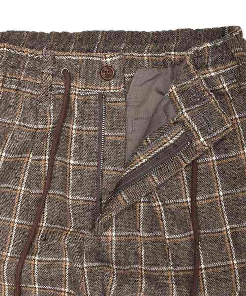 MinoriTY（マイノリティ）の「グレンチェックワイドパンツ/ウールタッチ（その他パンツ・メンズ・ベージュ/グレー・M/L）」の6枚目の写真