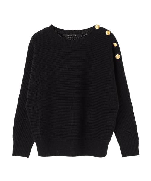 YECCA VECCA（イェッカヴェッカ）の「・釦ドルマンニットプルオーバー（ニット/セーター・レディース・アイボリー/ラベンダー/ライトベージュ/ダークネイビー・FREE）」の12枚目の写真