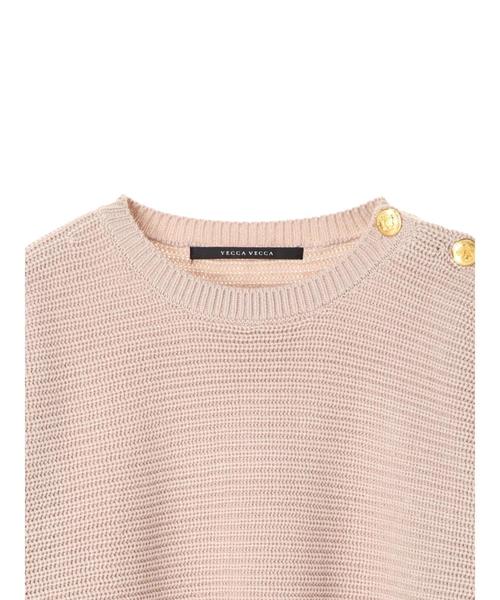 YECCA VECCA（イェッカヴェッカ）の「・釦ドルマンニットプルオーバー（ニット/セーター・レディース・アイボリー/ラベンダー/ライトベージュ/ダークネイビー・FREE）」の15枚目の写真