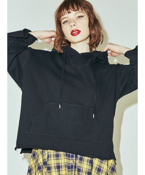 jouetie（ジュエティ）の「スリットBIGフーディー（パーカー・レディース・アイボリー/ブラック/レッド/ライトブルー・MEDIUM）」の9枚目の写真