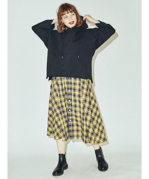 jouetie（ジュエティ）の「スリットBIGフーディー（パーカー・レディース・アイボリー/ブラック/レッド/ライトブルー・MEDIUM）」の5枚目の写真