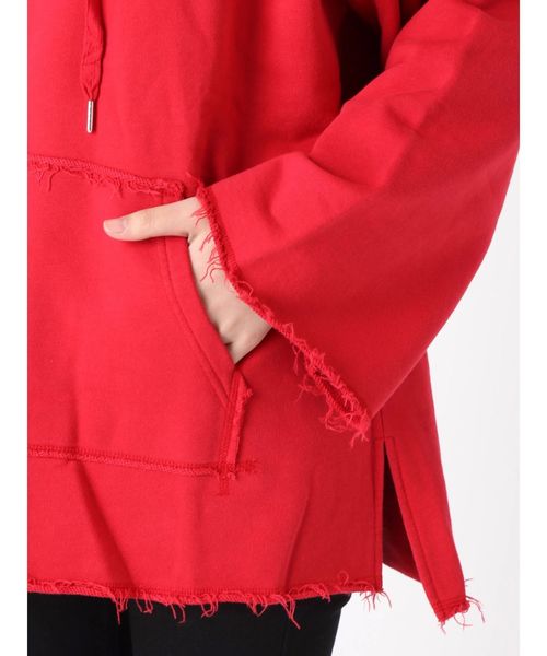 jouetie（ジュエティ）の「スリットBIGフーディー（パーカー・レディース・アイボリー/ブラック/レッド/ライトブルー・MEDIUM）」の11枚目の写真