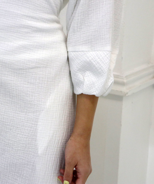 s.t.closet frabjous（エスティクローゼットフラブジャス）の「【s.t.closet frabjous/エスティ・クローゼット・フラブジャス】『着る保湿クリーム』つぼみワンピース（ワンピース・レディース・ホワイト/ブラック・FREE）」の11枚目の写真