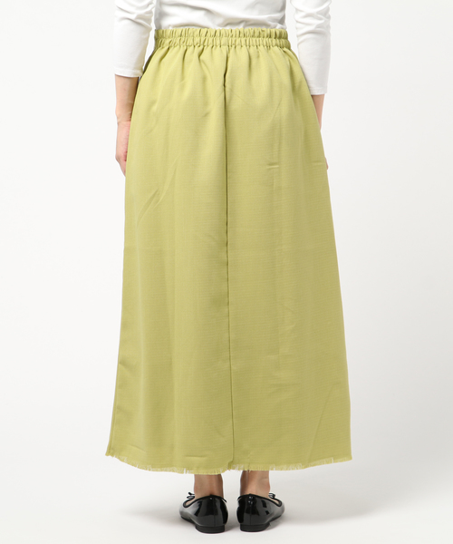 STYLEBLOCK（スタイルブロック）の「リネンタッチロングスカート（スカート・レディース・ライトベージュ/イエロー/ブラック/ベージュ・M）」の5枚目の写真