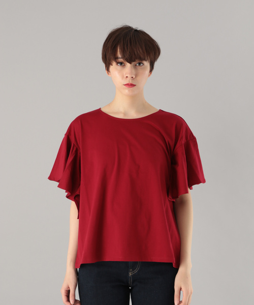 PAGEBOY（ページボーイ）の「アサコンソデフリル（シャツ/ブラウス・レディース・ブラック/レッド/ダークブラウン/オフホワイト・FREE）」の8枚目の写真