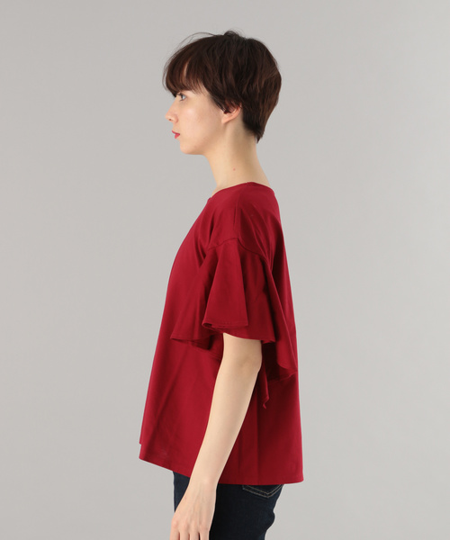 PAGEBOY（ページボーイ）の「アサコンソデフリル（シャツ/ブラウス・レディース・ブラック/レッド/ダークブラウン/オフホワイト・FREE）」の9枚目の写真