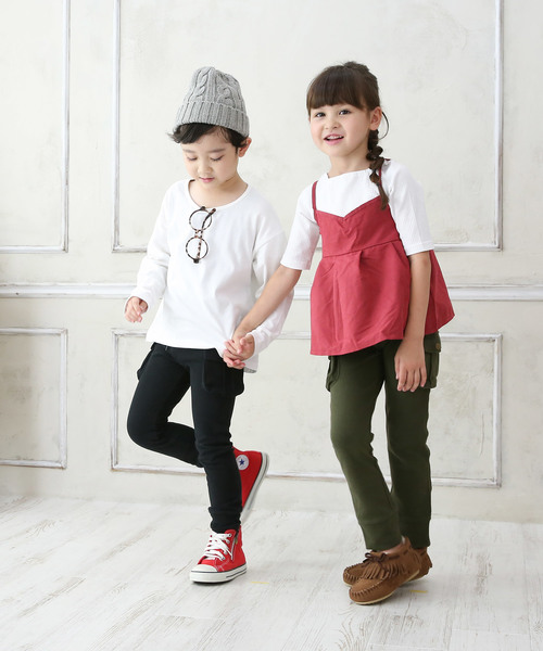 S&H（エスアンドエイチ）の「スリムフィット・ストレッチカーゴパンツ（その他パンツ・キッズ・チャコールグレー/ブラック/ダークグリーン/ネイビー/グレー/カーキ/ロイヤルブルー・90cm/130cm/140cm/150cm/160cm/80ｃｍ/95cm/100cm/120cm/110cm）」の8枚目の写真