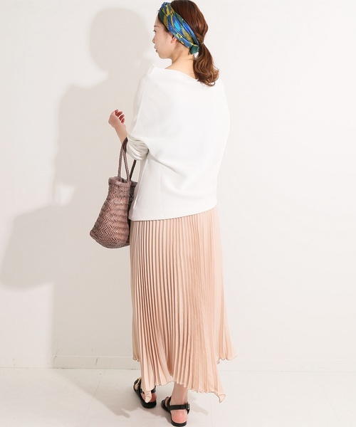 IENA LA BOUCLE（イエナラブークル）の「IENA LA BOUCLE イレギュラーヘムプリーツスカート◆（スカート・レディース・ベージュ/レッド・36/38）」の5枚目の写真