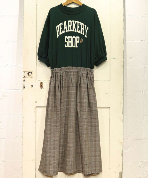 Rivet Surge リベットアンドサージ の Bearkeryプリント ドッキングワンピース ワンピース Wear