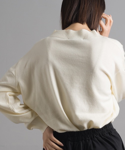 marle(マルレ)の「R/N プチハイネックニットプルオーバー(ニット/セーター・レディース・チャコールグレー/ベージュ/ネイビー/グレー/カーキ/アイボリー/キャメル・FREE)」の14枚目の写真